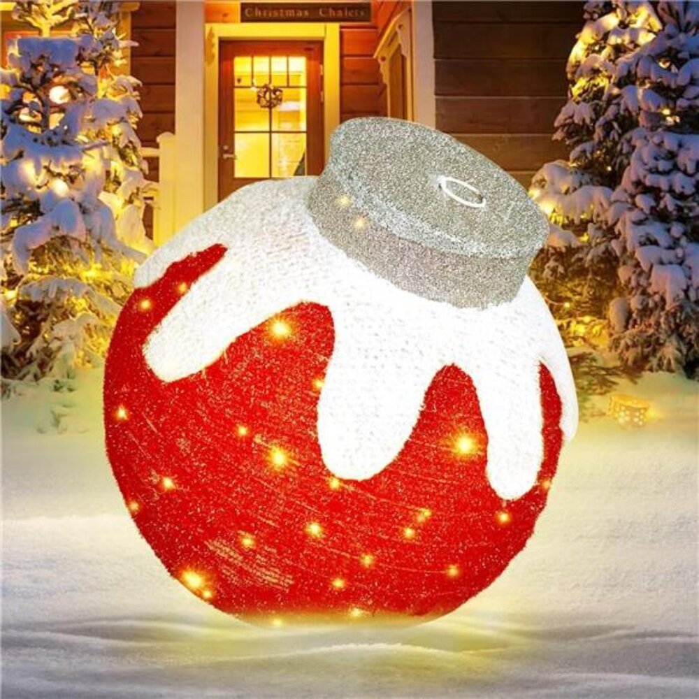 BRIGHTDECK Outdoor Christmas Ornaments, Lighted Pop-Up‎ Outdoor Holiday Ball